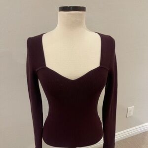 Express Deep Purple Long Sleeve Women's Top